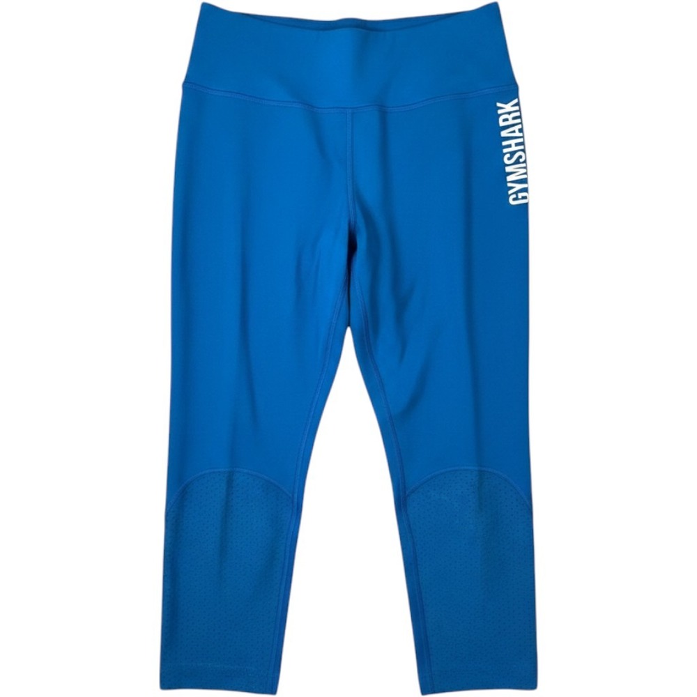 Gymshark Leggings Women Small Blue Mesh High Rise Cropped EUC